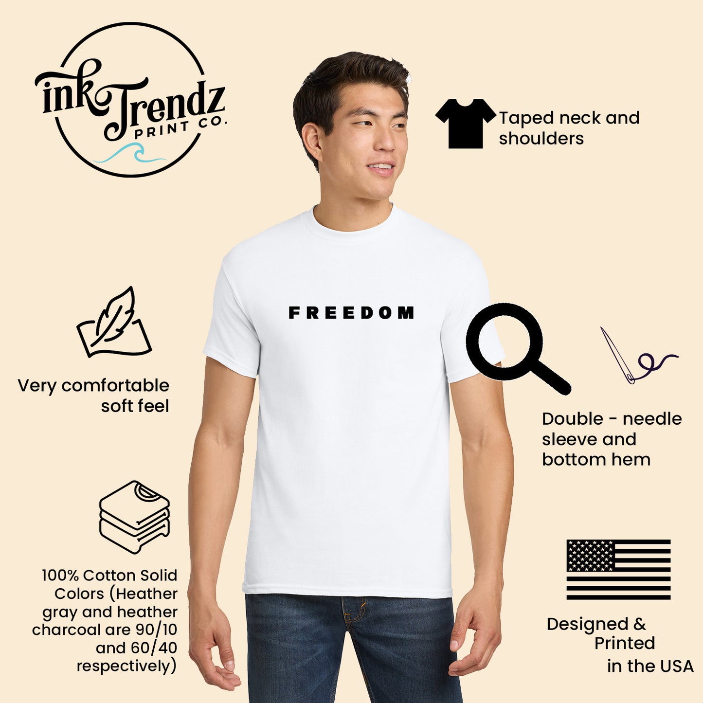 Freedom Simple Patriotic T-Shirt