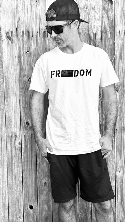 Freedom Patriotic Monotone Flag Edition T-Shirt