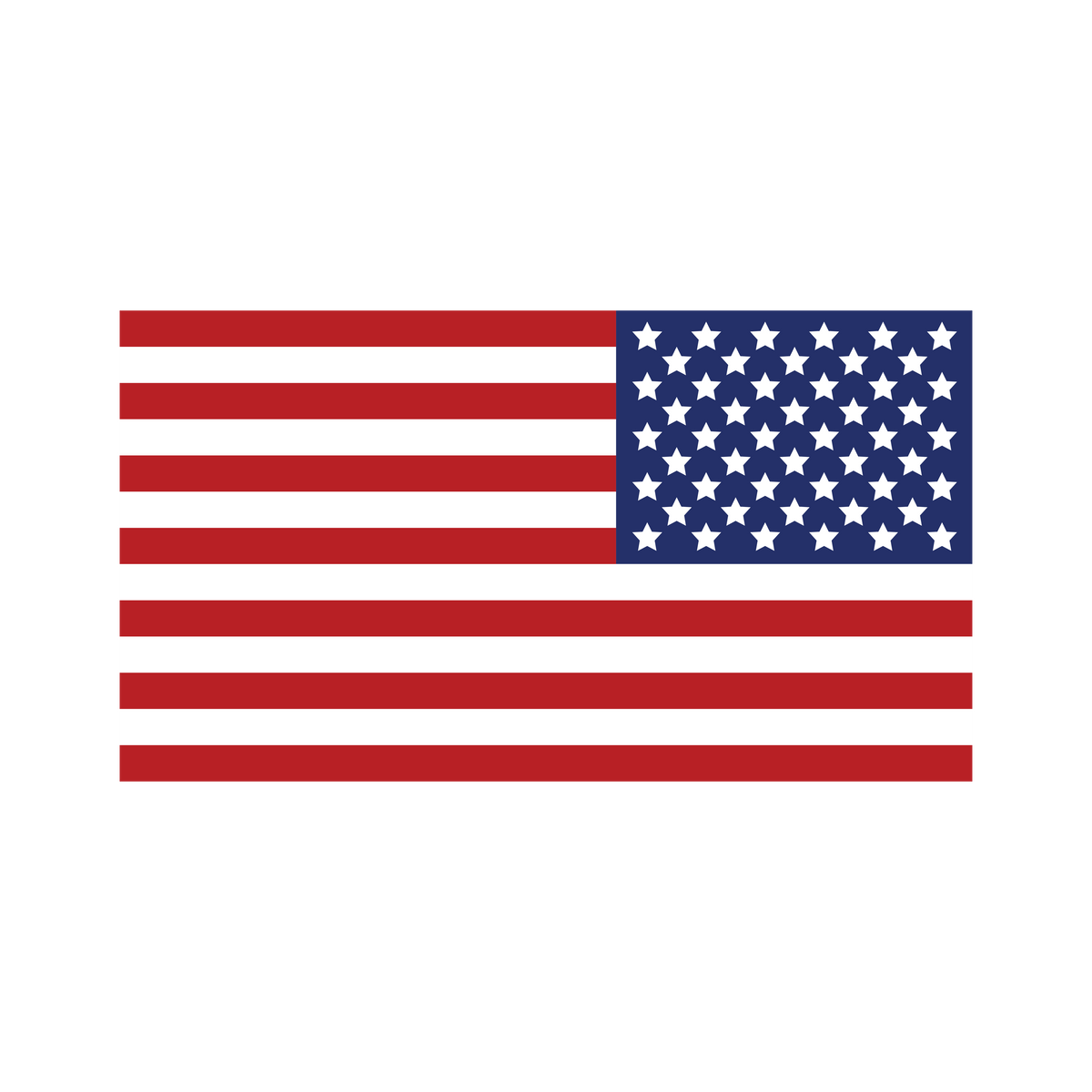 American Flag DTF Heat Transfer, 3.25" x 1.75" Red White & Blue