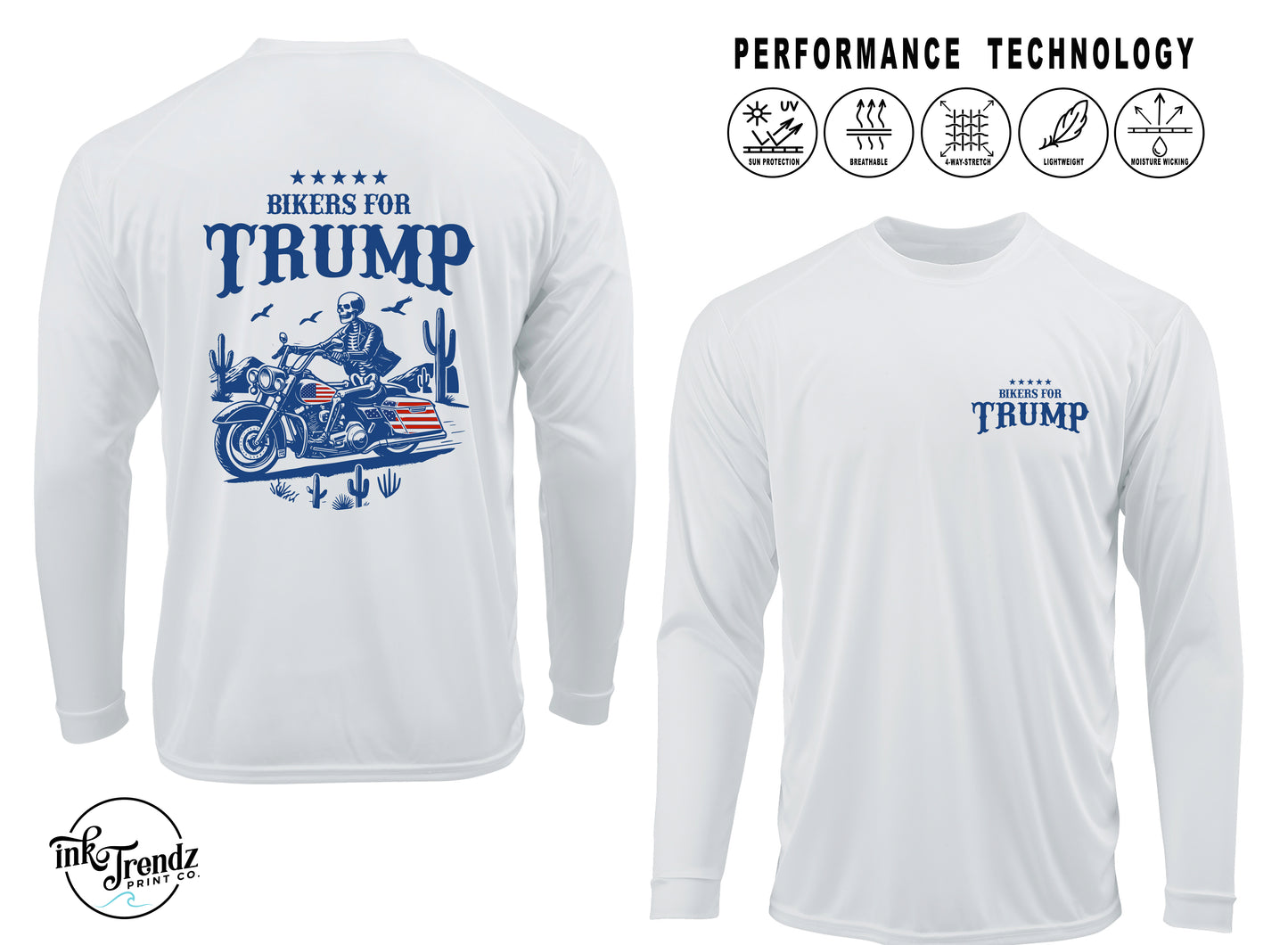 Bikers for Trump  UPF 50+ Performance T-Shirt GD3