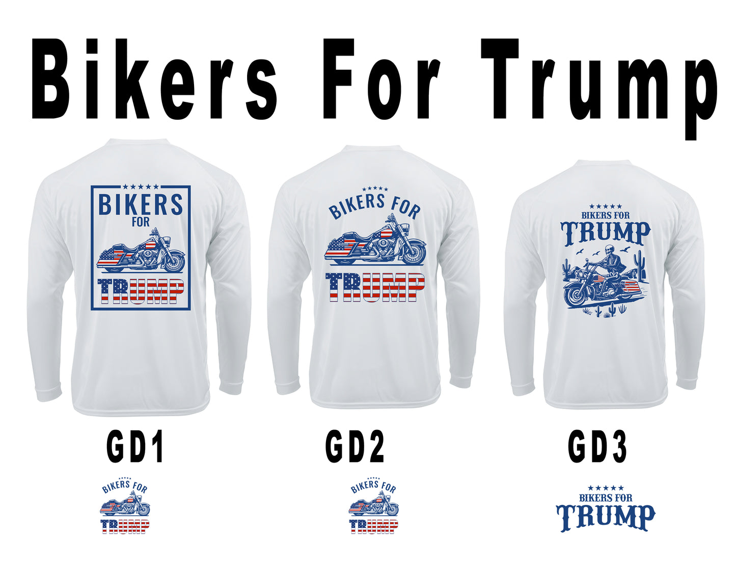 Bikers for Trump  UPF 50+ Performance T-Shirt GD2