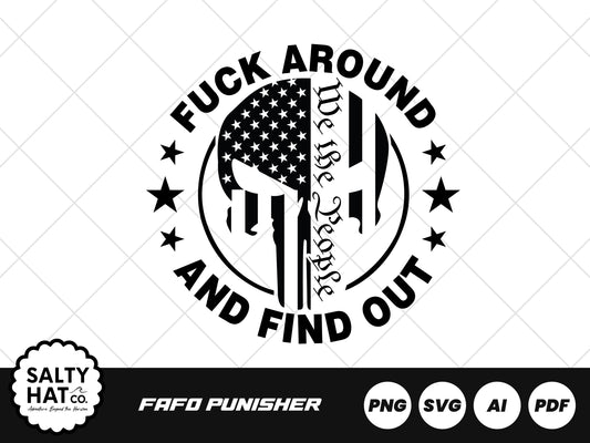 FAFO Punisher Flag SVG Punisher Skull Svg, 2nd Amendment Svg, Punisher Vector, Skull Vector, Guns Svg - Printable, Cricut & Silhouette FAAFO