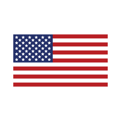 American Flag DTF Heat Transfer, 3.25" x 1.75" Red White & Blue