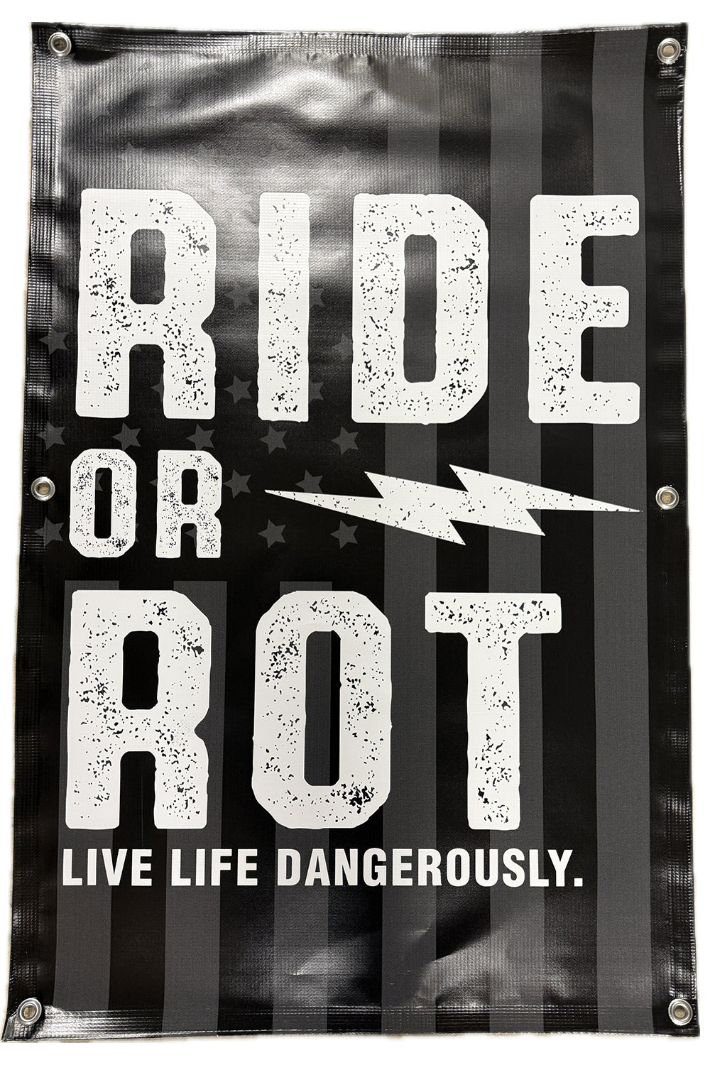 Ride Or Rot Live Dangerously American Ghost Banner