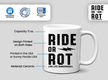 Ride or Rot Signature Logo 11 oz. Coffee Mug