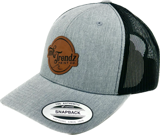 Ink Trendz Print Co. Leatherette Patch Hat, Leather Patch Hats, Custom Leather Patch hats