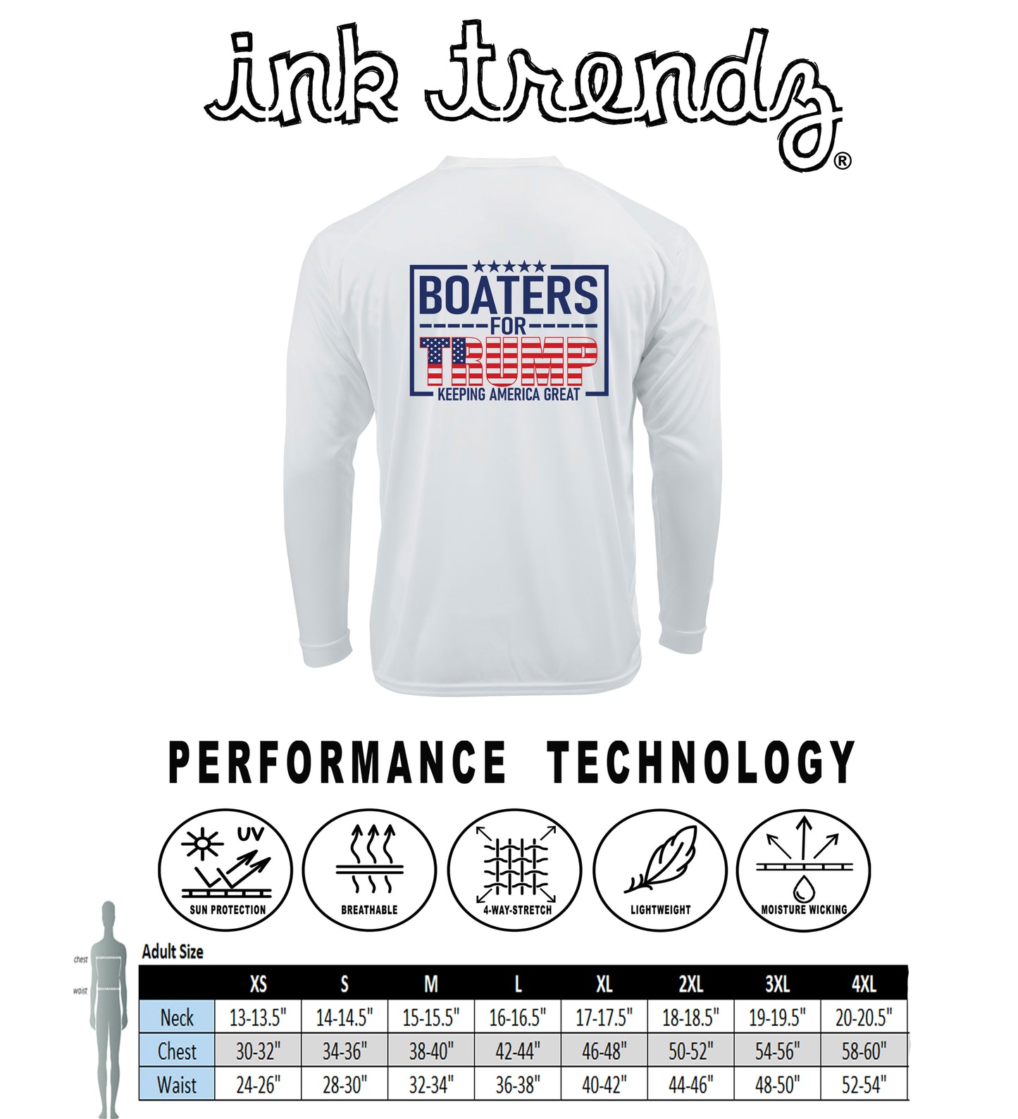 Boaters for Trump UPF 50+ Performance T-Shirt